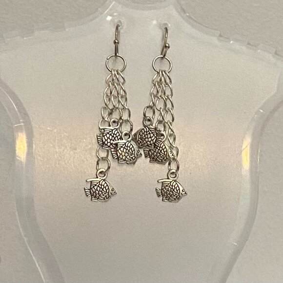 NEW TINY FISH earrings - Picture 2 of 5